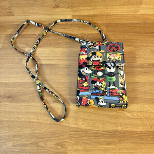 Disney Vintage Mickey Mouse Pattern Crossbody Wallet Purse Clutch Bag‎